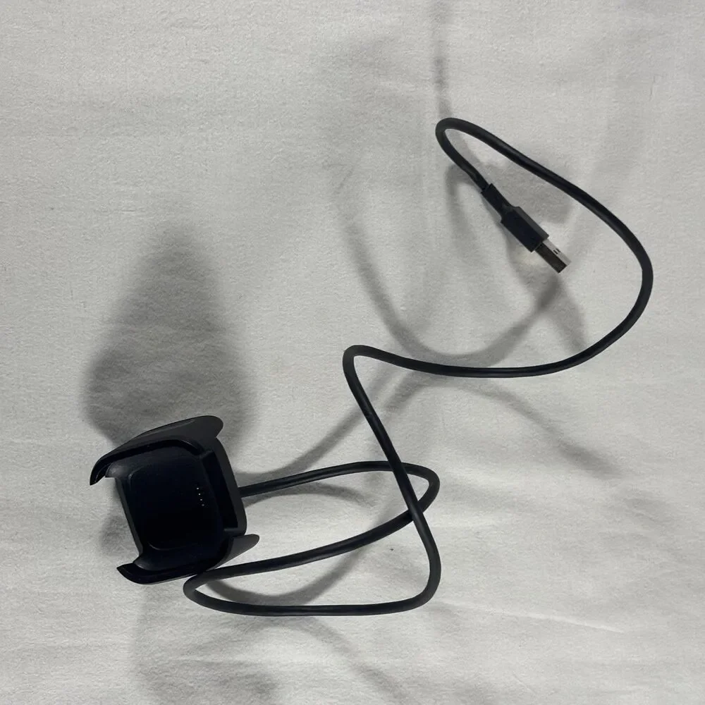 Fitbit Versa Charging Cable Dock Cradle USB Charger Black Replacement